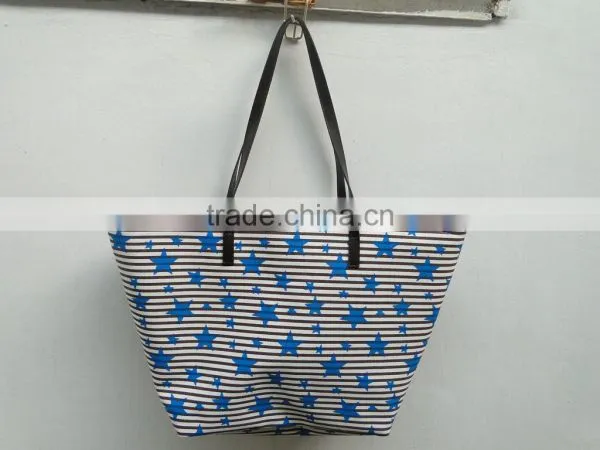 Fashion Canvas Bag With Star Pattern photo-2