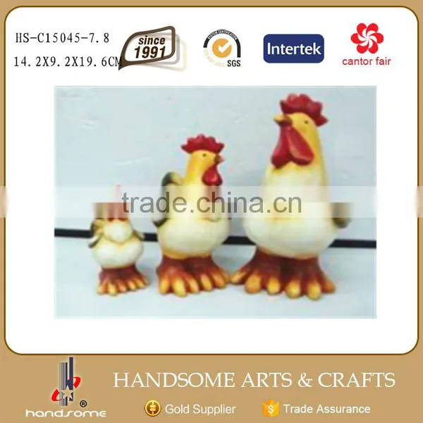 19.6CM Home and Garden Items Antique Ceramic Rooster Figurines