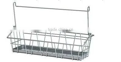 Chrome Wire Basket for Hanging Displays Shelving