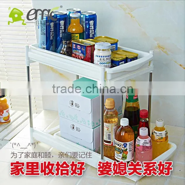 New Plastic Kitchen Storage Stool Telescopic Drawer Kitchen Shelf photo-2