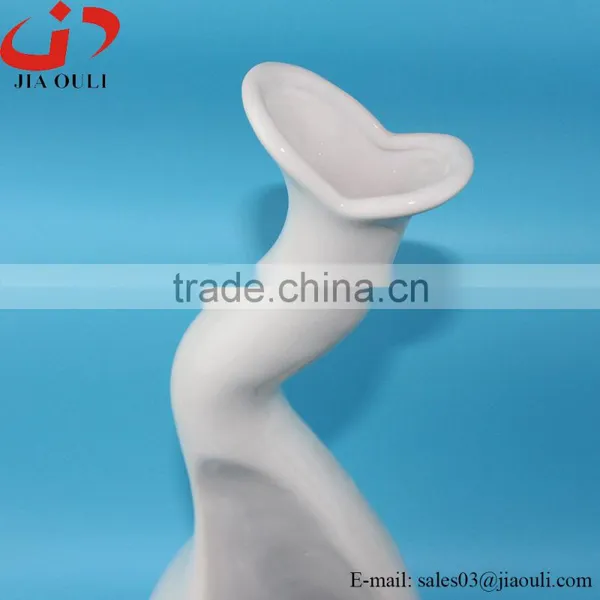 New Design White Ceramic Flower Vase, Tall Ceramic Vase photo-4
