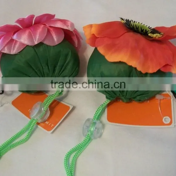 Pretty Orange Flower Shape Re-Usable ECO Foldable Shopping Bag photo-2