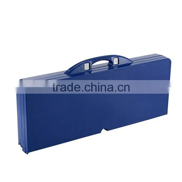High Quality ABS Folding Table Set Portable Outdoor Camp Suitcase Picnic Table 4 Seats Blue photo-2