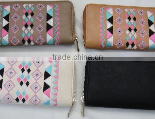 Fashion Hot Popular Lady pu Leather Around Geometrical Zipper Purse photo-6