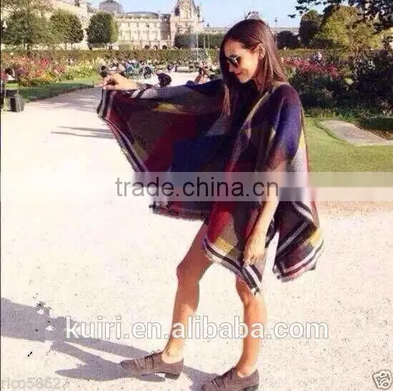 The New Bump Color Bevel Thickening Tassel Burrs Scarves Cloth Grid and Long Big Shawl photo-5