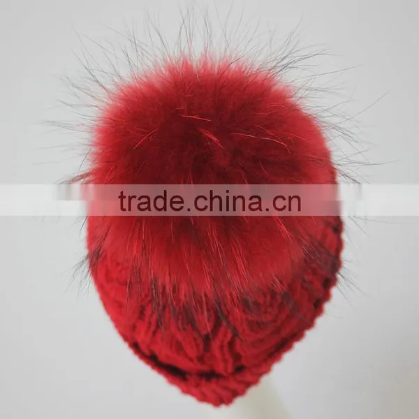 Myfur Lovely Girls 100% Cotton Felt Fur Balls Funky Winter Hats Ladies photo-3