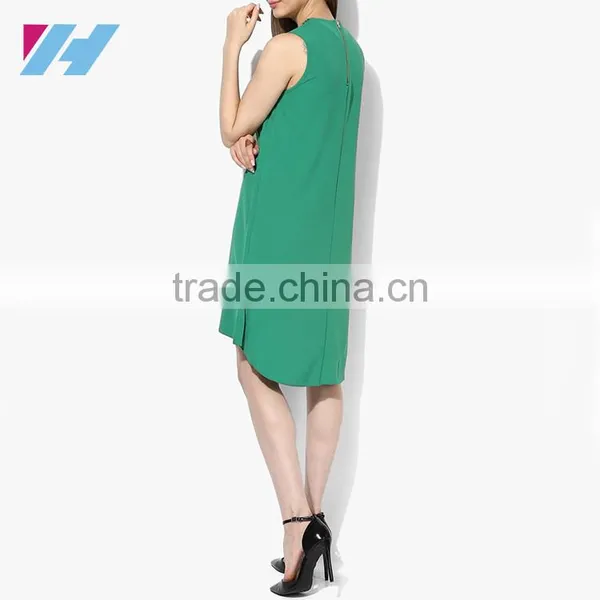 YIHAO Fashion Apparel Wholesale Sleeveless Chiffon Casual One Piece Dress Ladies Short Dress photo-3