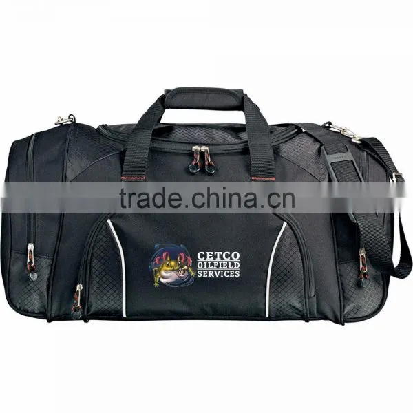 Triton Weekender 24" Carry-All Duffel Bag - Has Bottom Board With Feet, Large Zippered Main Compartment and Comes With Your Logo photo-4