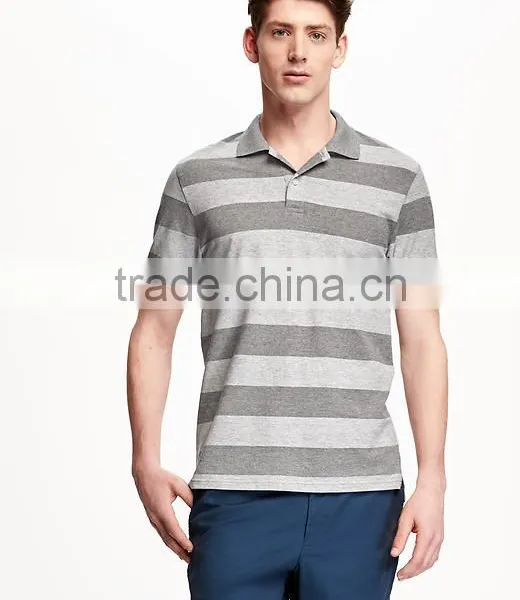 Hot Sale Polo Shirt Cotton Shortsleeve Striped Polo Shirt For Men photo-2