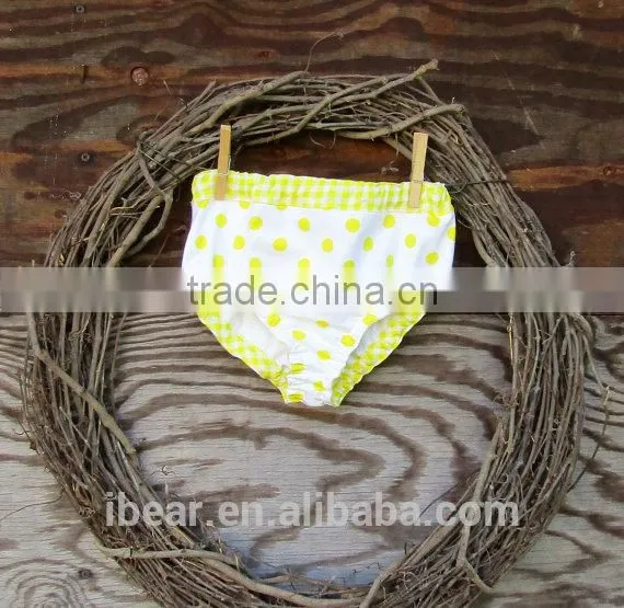 2016 Girls Wholesale Boutique Swimsuit Clothing Yellow Polka Dot Swimwear Two Piece Baby Girl Clothes With Sun Flower Bikini Set photo-3