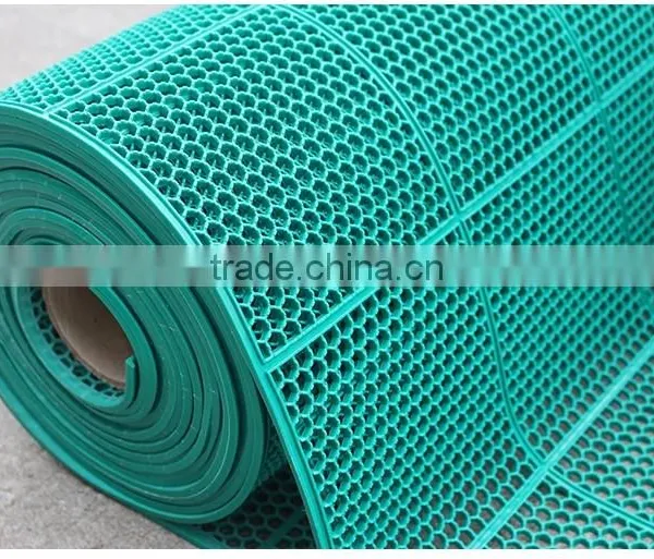 Eco-friend Anti-slip Durable Roll Coil Pvc Hexagonal Mat photo-3
