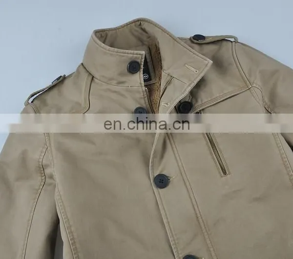 Lastest Fashion Cotton Casual Sherpa Lining Mens Parka Jacket photo-4