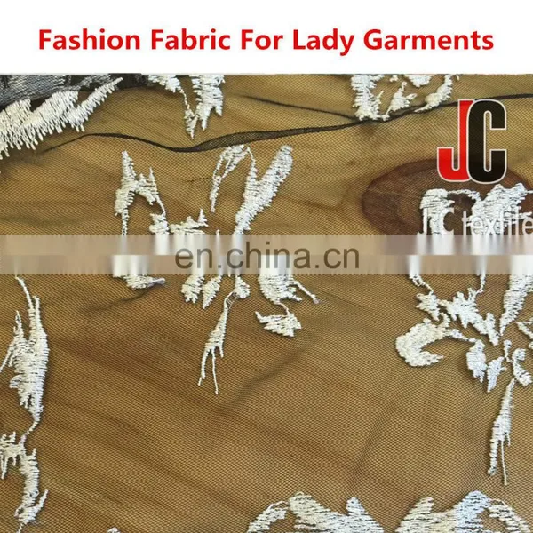 New Fashion Design Nylon Mesh With Embroidery High Quality Lace Fabric photo-3