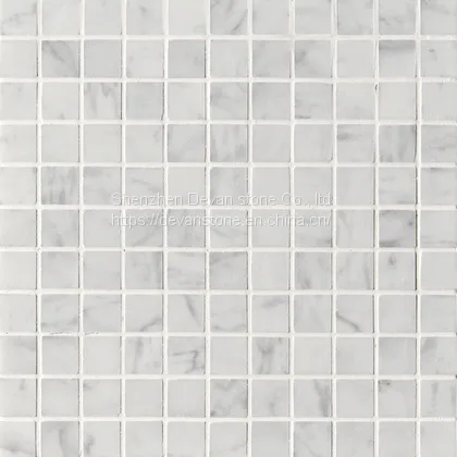 Carrara C White Marble Mosaic Tiles Backsplash Mosaic photo-2