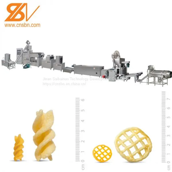 2019 Saibainuo single screw extruder fried pellet chips snack food processing line 100kg/h