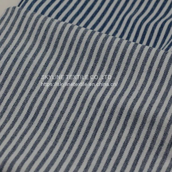 Light Weight Cotton Spandex Stripe Twill Light Weight Stripe Twill Supplier Soft Handfeel Stripe Twill photo-3
