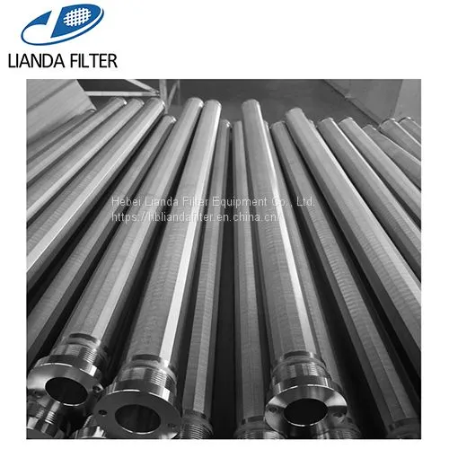 Stainless Steel Wedge Wire Screen Filter Candle With Thread Adapter Connection photo-2