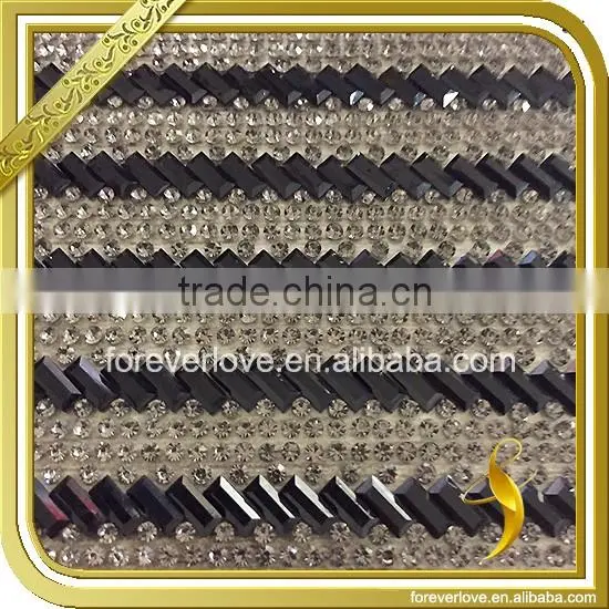 Hot Fix Rhinestone Mesh Trimming Crystal Hotfix Rhinestone Banding FRM-212