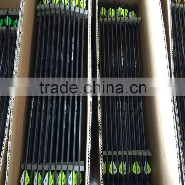 Hot Sale Linkboy Plastic Vanes Black Carbon Arrow Hunting photo-2