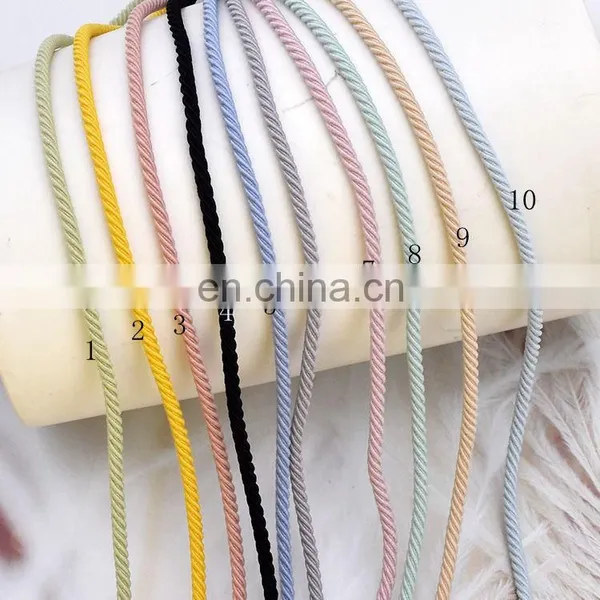 2.5mm INS Hand Made DIY Accessories Solid Color Thread Rubber Band Bracelet Elastic Rope photo-2