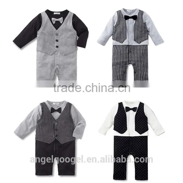 Long Sleeve Gentleman Rompers and Baby Bodysuit Custom Print AG-LA0029 photo-2
