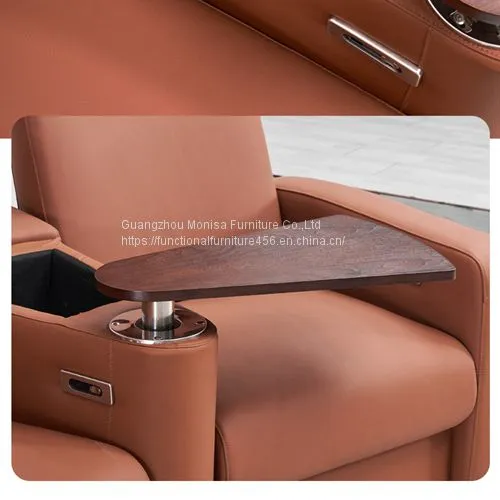 New Italian Minimalist Streles Smart Cinema Sofa Villa Luxury Vip Home Studio Leather Sofa photo-5