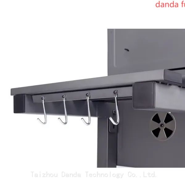 Outdoor BBQ Charcoal Grill With Two Shelf Table With Big Size Wheel photo-5
