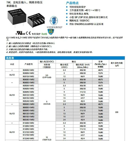 B0503S-1WR2 Isolated Power Module MORNSUN Original Stock