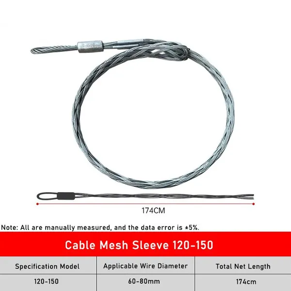 Changyun Tech High‑Strength Cable Pulling Sock & Grip Set | Galvanized Steel Mesh Sleeves for Reliable Cable Installation & Rigging