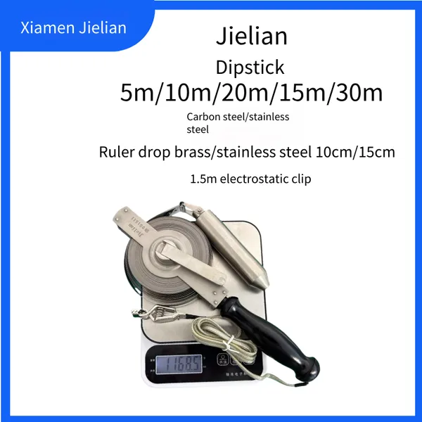Jielian Measuring Oil Ruler, Depth Gauge, Steel Measuring Tape, Depth Ruler, Wooden Handle Carbon Steel and Stainless Steel photo-5