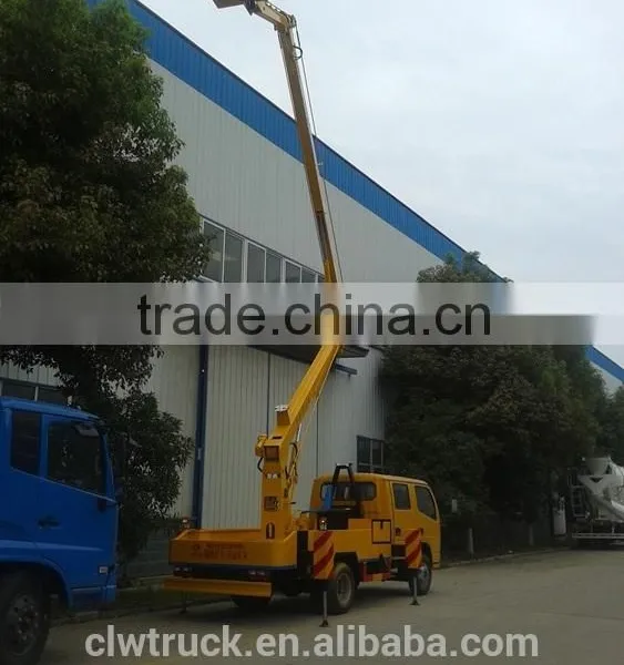 2014 Good Price Dongfeng Crew Cab 14M Hydraulic Lift Platform Truck photo-6