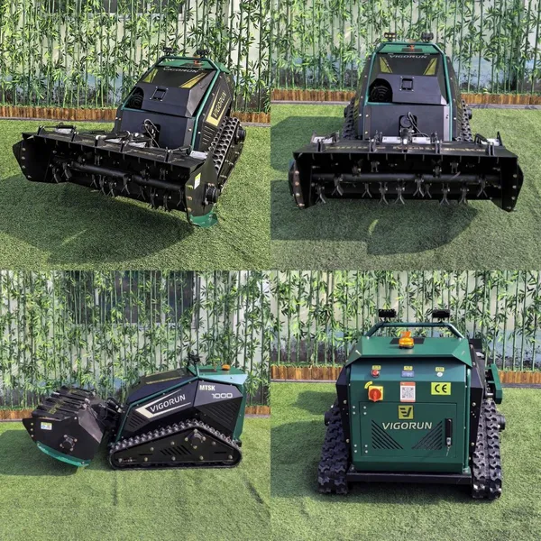 Vigorun Remote Control Tracked 1000mm Flail 35 Degree Worm Gear Lawn Mower photo-2