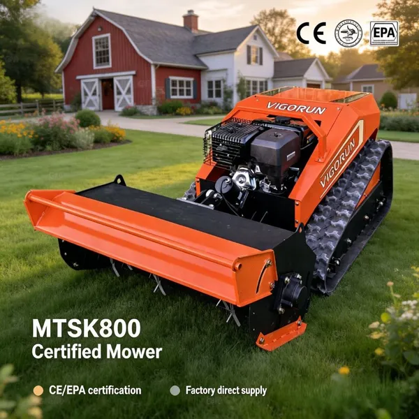 VigorunTech MTSK800 Professional Wireless Radio Controlled Crawler Mulcher Lawn Mower for Vegetation Management