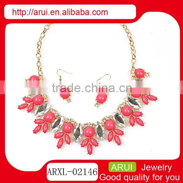 Bulk Colored Stones Choker Necklaces 2016 Crystal Statement Necklace photo-4