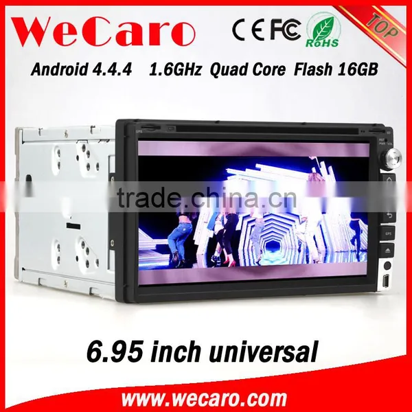 Wecaro WC-2U6005 Android 4.4.4 2 Din 6.95" Car Dvd Player for Universal Car Stereo With Gps Bluetooth Radio Wifi 3g Playstore photo-2