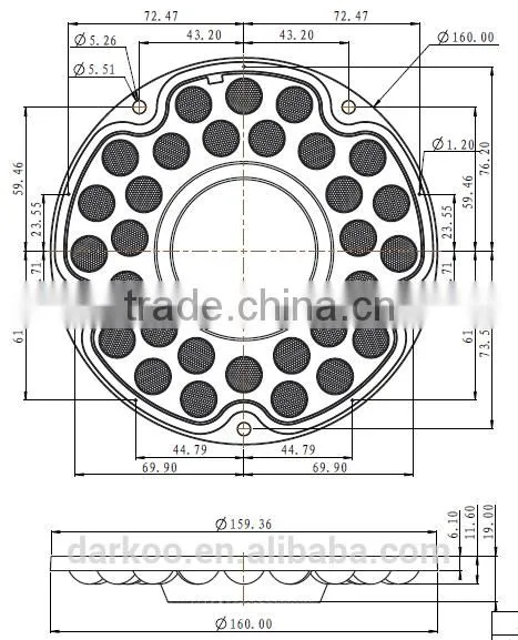 Nichia 3030 3535 60deg High Power LED Plastic Lens DK16060-30H1 photo-2