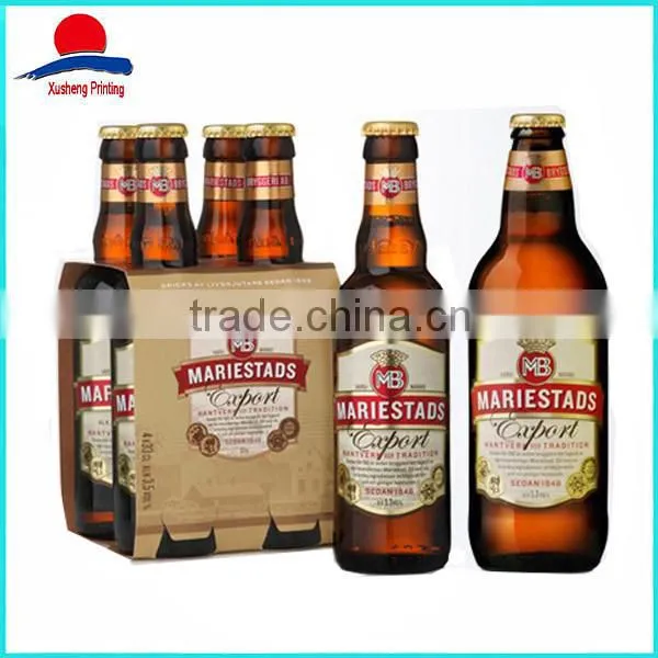 Custom 4 Bottle Beer Box, Beer Bottle Paper Box