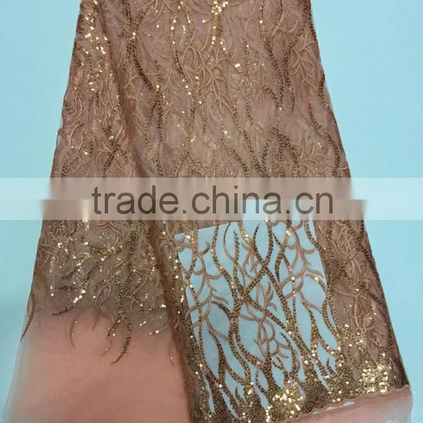 Beautiful First-class African Sequence Lace for Women Dresses photo-3