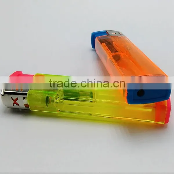 2016 Colored Transparent Gas Lighters Cigarette Electronic Lighter photo-4
