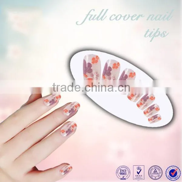 Beautdy Product Flower Design Color ABS Artificial Nail Tips Full Cover Color Christmas False Fingernail Art Tips Quality Choice photo-3