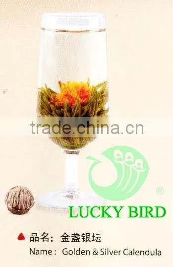 Blooming Tea Golden & Silver Calendula (Jin Zhan Yin Tan)