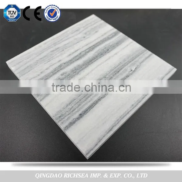 Honed Grey Stripe Marble Stone Tile photo-3