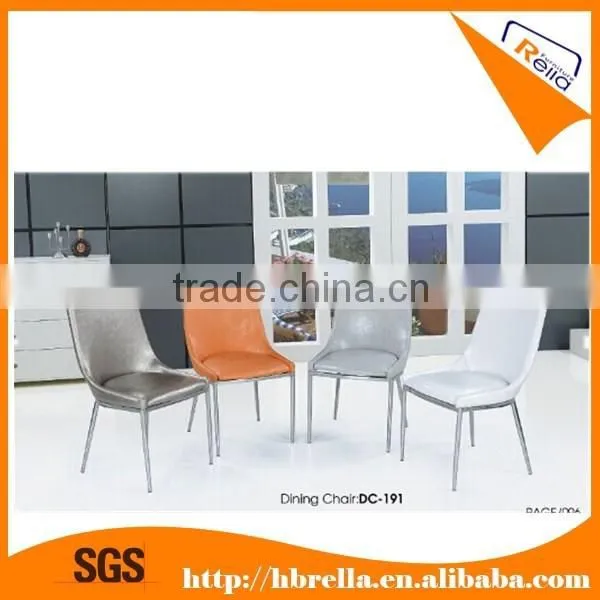 KD Light Black Leather Dining Chair