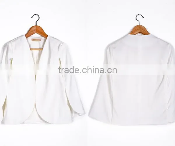 High Quality White Fancy Fashion Blazers Coat for Girls photo-6