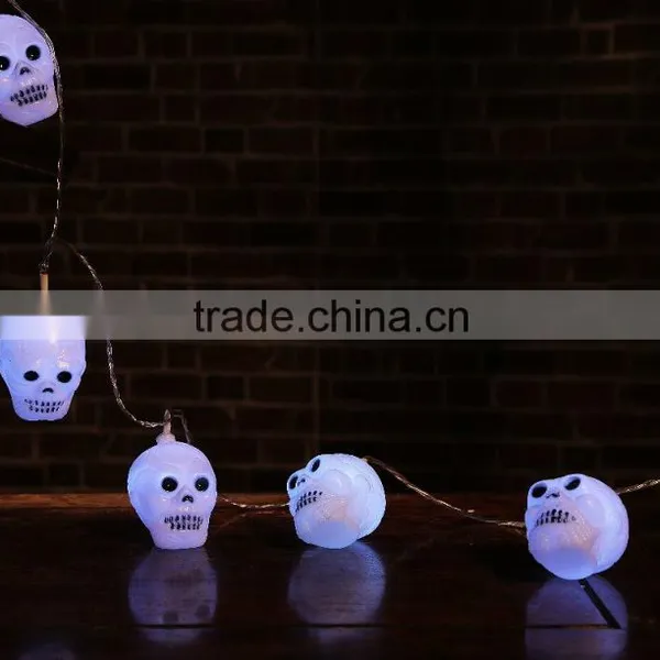 Halloween 10LED Skeleton Head Light Chain photo-3