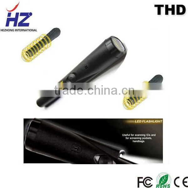 The Newest High Sensitivity Hand Held Metal Detector With LED Flashligh THD