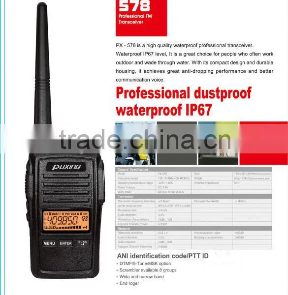 IP67 Transceiver PX-578 UHF/VHF 5W photo-2