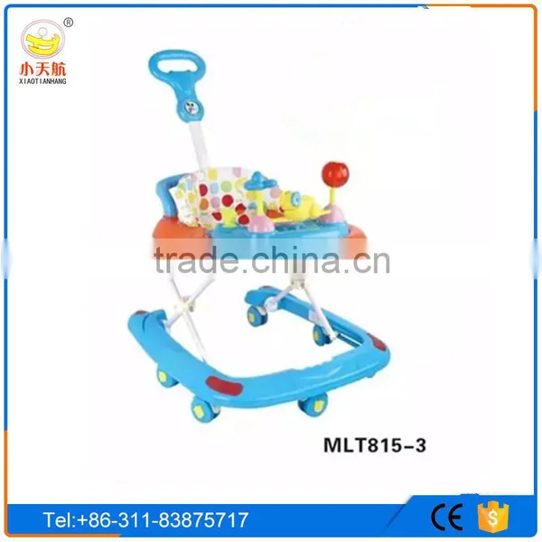 Comfort Softextile Rotating Baby Walker for Sale/baby Trolley Walker With Caster 8 Swivel Wheel photo-3