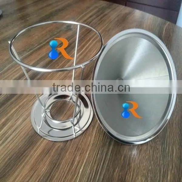 Trade Assurance 18/8 Stainless Steel Reusable Paperless Pour Over Double Layer Fine Mesh Coffee Dripper Supplier's Choice photo-5