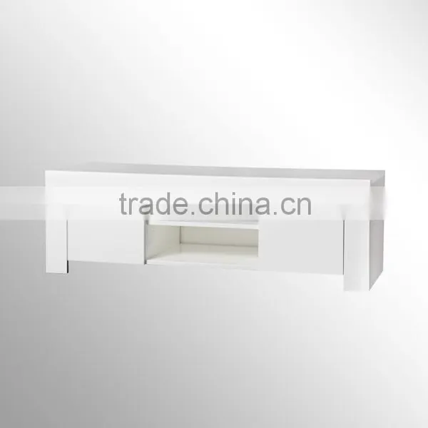 White Wooden New Model tv Cabinet With Showcase for European